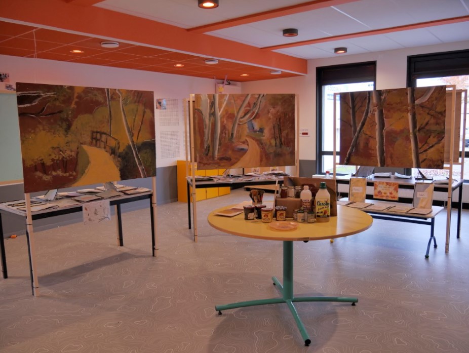 Réalisation de fresque participative par les élèves des Courlis à Nevers.